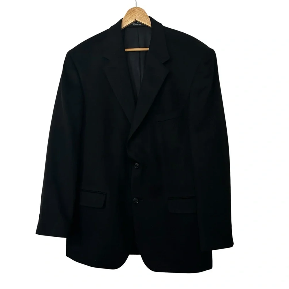 100% Cashmere Black Blazer Men’s Size 43 Regular By Pronto Uomo